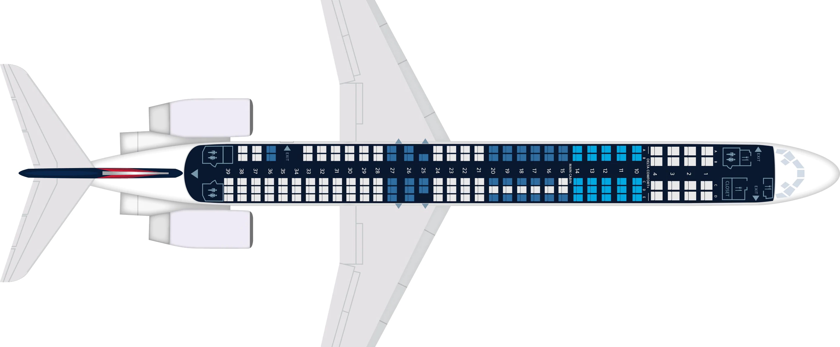 Delta Boeing Md 80 Seat Map
